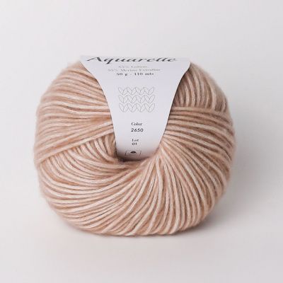 Infinity Aquarelle ( 2650 BEIGE) 65% хлопок, 35% мериносовая шерсть 50 гр/110 м